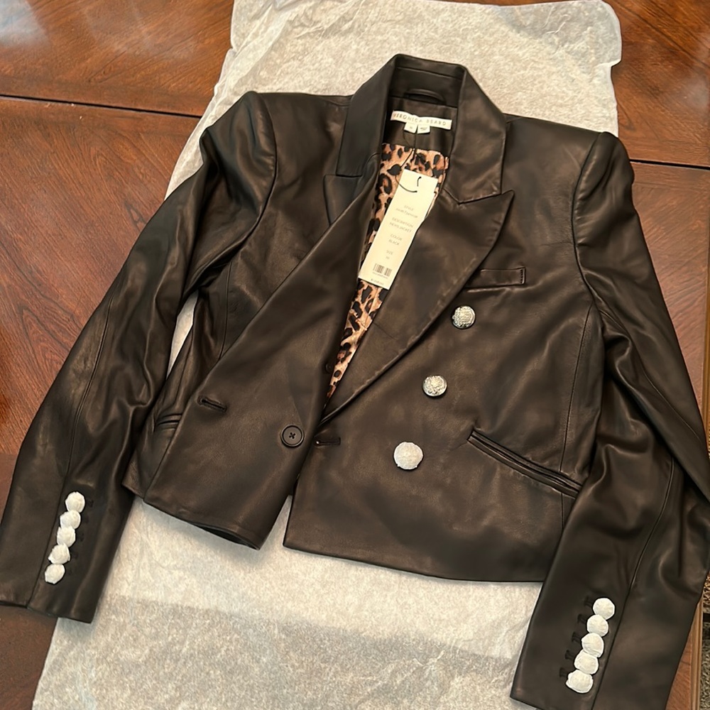 NWT - Veronica Beard Lamb Leather Jacket! Stunnnninggg!! Sz 10 with tags!
